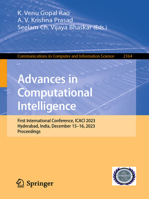 cover image of Advances in Computational Intelligence